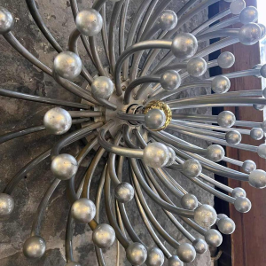 Large lamp / wall lamp PISTILLO by VALENTI LUCE - STUDIO TETRACH, Space Age, chromed polymer, ca 1970