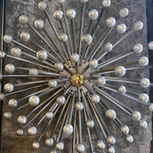 Large lamp / wall lamp PISTILLO by VALENTI LUCE - STUDIO TETRACH, Space Age, chromed polymer, ca 1970