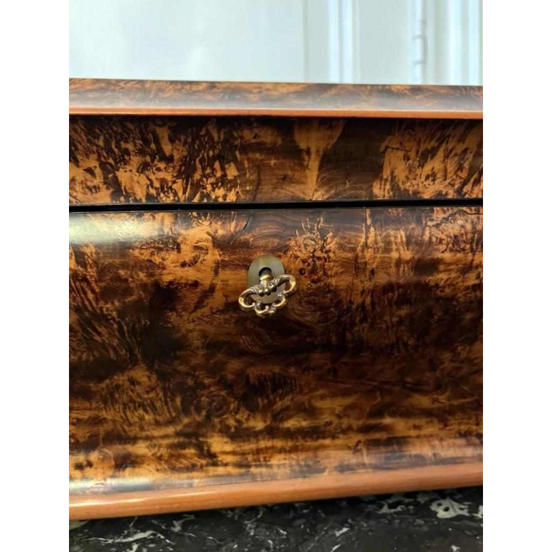 Shawl chest in the form of a sarcophagus, Charles X period