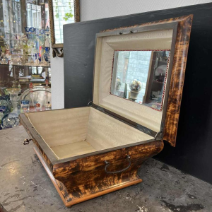 Shawl chest in the form of a sarcophagus, Charles X period