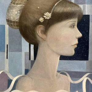 DINGELSTADT Jean-Claude ‘Portrait de jeune fille’ painting oil on canvas, 20th century