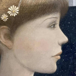 DINGELSTADT Jean-Claude ‘Portrait de jeune fille’ painting oil on canvas, 20th century