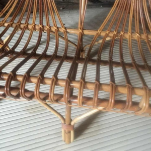 Two seater wicker / rattan bench or sofa, circa 1970