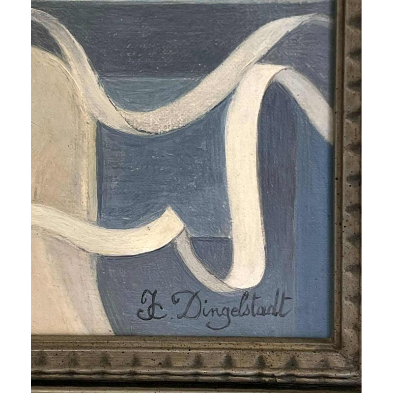 DINGELSTADT Jean-Claude "Portrait de jeune fille" tableau huile sur toile, XXème siècle