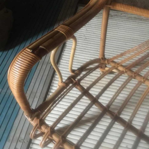 Two seater wicker / rattan bench or sofa, circa 1970