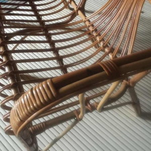 Two seater wicker / rattan bench or sofa, circa 1970