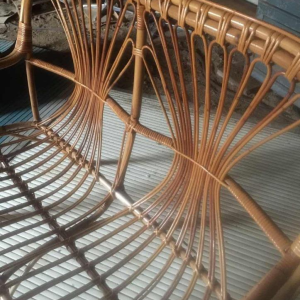 Two seater wicker / rattan bench or sofa, circa 1970