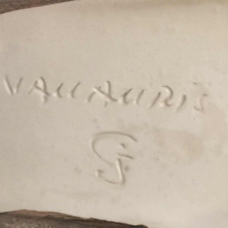 Grandjean Jourdan Vallauris, Lampe à poser céramique " faux-bois ", circa 1960