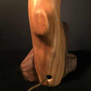 Grandjean Jourdan Vallauris, keramische tafellamp "faux-bois", circa 1960