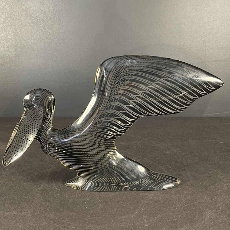 ABRAHAM PALATNIK ' Pélican ' Sculpture Optic'Art / Cinétique Résine Lucite 1960s