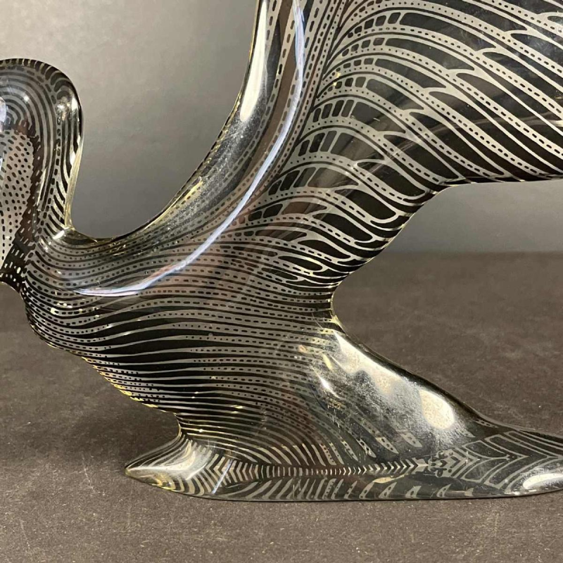 ABRAHAM PALATNIK 'Pelikaan' sculptuur Optic'Art / kinetische hars Lucite, 1960s