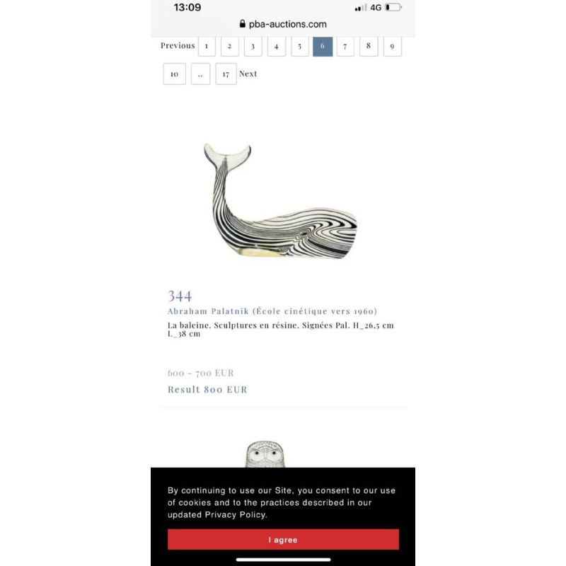 ABRAHAM PALATNIK 'Pelikaan' sculptuur Optic'Art / kinetische hars Lucite, 1960s