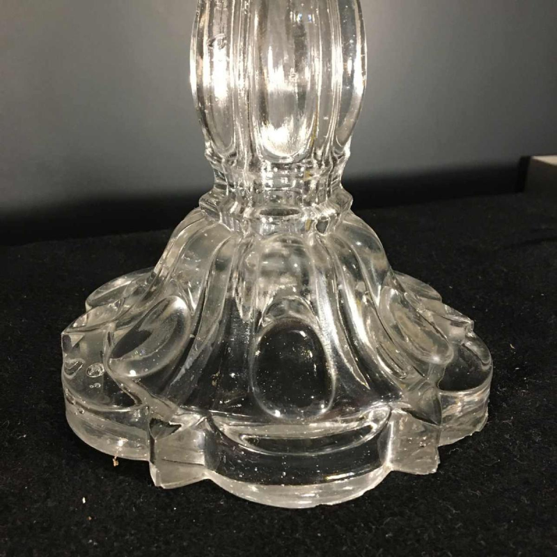 Candelabra / Girandole BACCARAT Crystal, 2 lights / candles and dagger, ca 1940