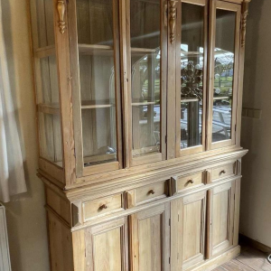 Grand Meuble Vitrine de Métier ou Magasin 8 portes Pitchpin et Hêtre, ca 1880