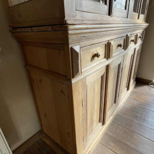 Large 8-Door Antic Showcase Store Furniture, Cabinet Display, Beech Wood ca1880