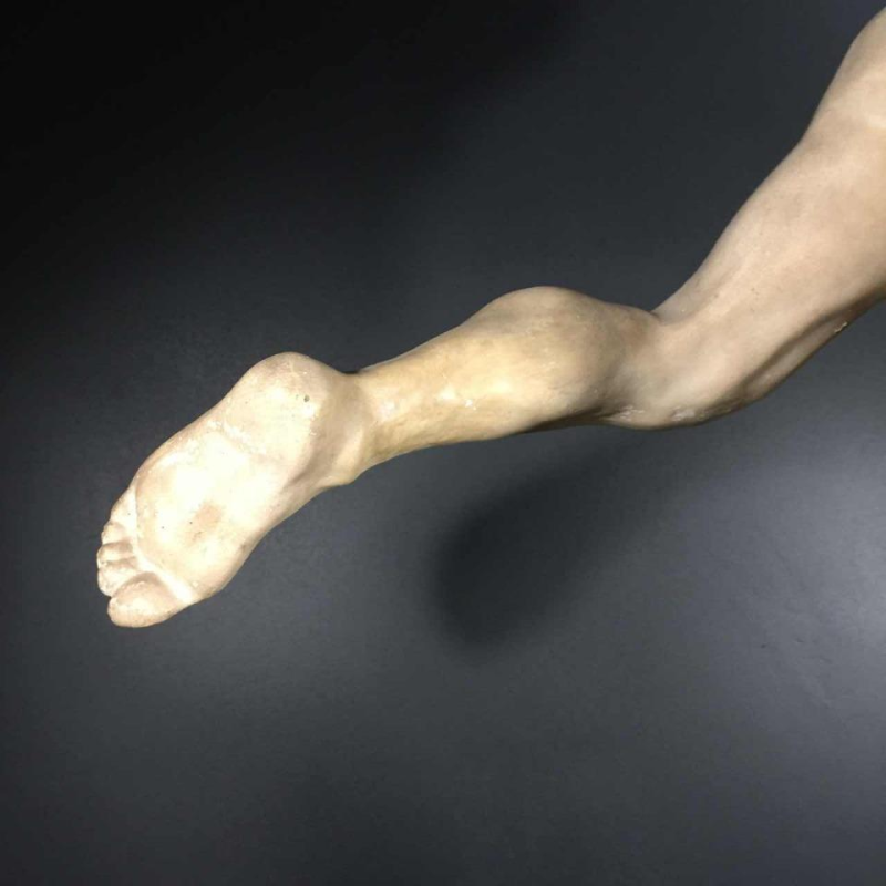 Jef Lambeau " De kus ", sculptuur paar naakten, werkplaatspleister, circa 1900