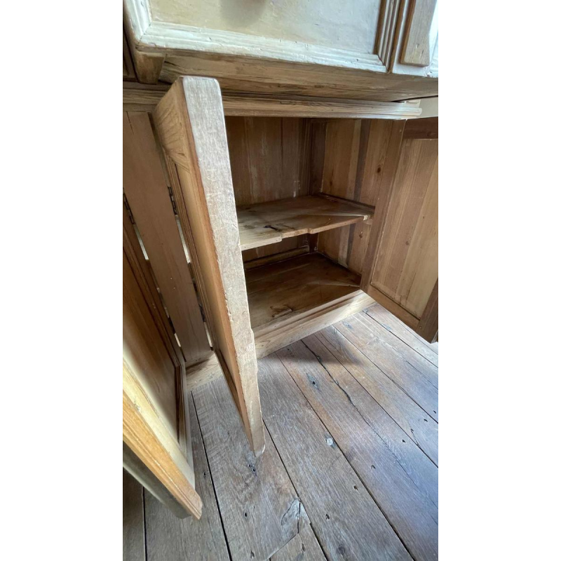 Large 8-Door Antic Showcase Store Furniture, Cabinet Display, Beech Wood ca1880