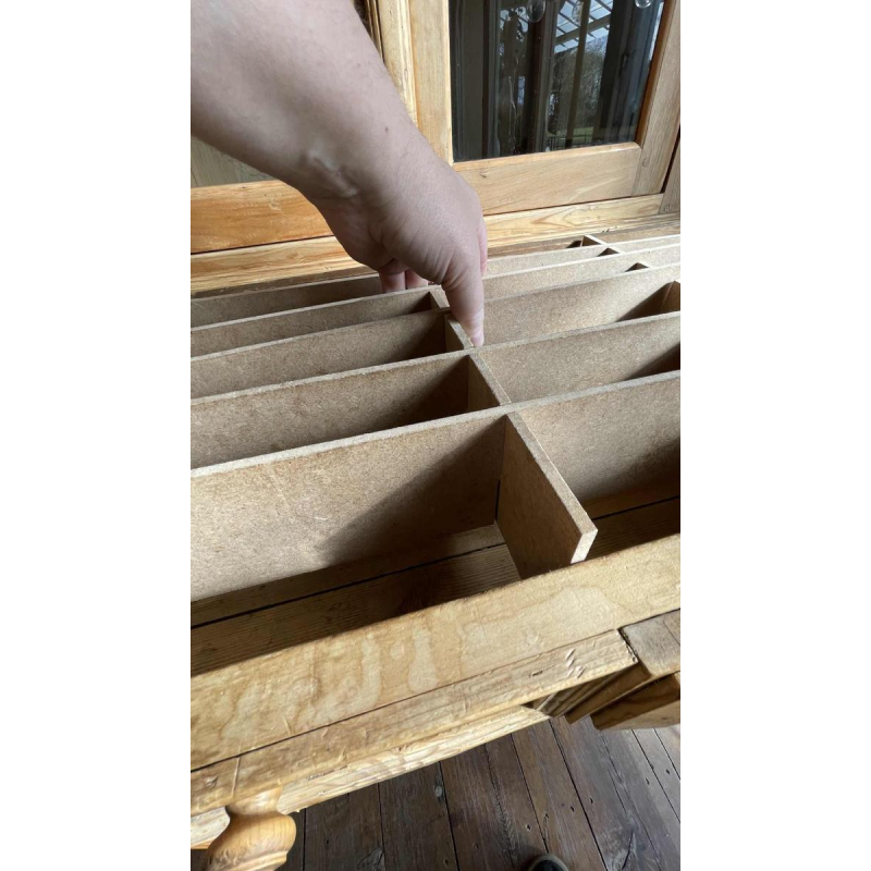 Large 8-Door Antic Showcase Store Furniture, Cabinet Display, Beech Wood ca1880