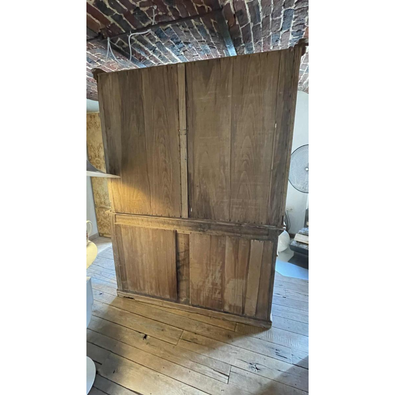 Large 8-Door Antic Showcase Store Furniture, Cabinet Display, Beech Wood ca1880