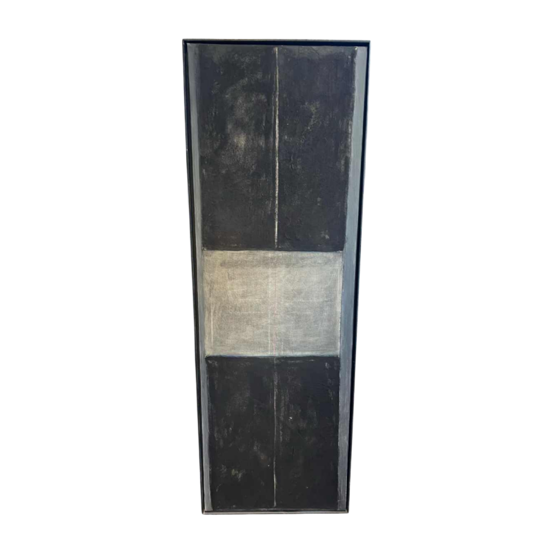 Martine DROIXHE (1954) painting Abstract composition mixed technique on canvas