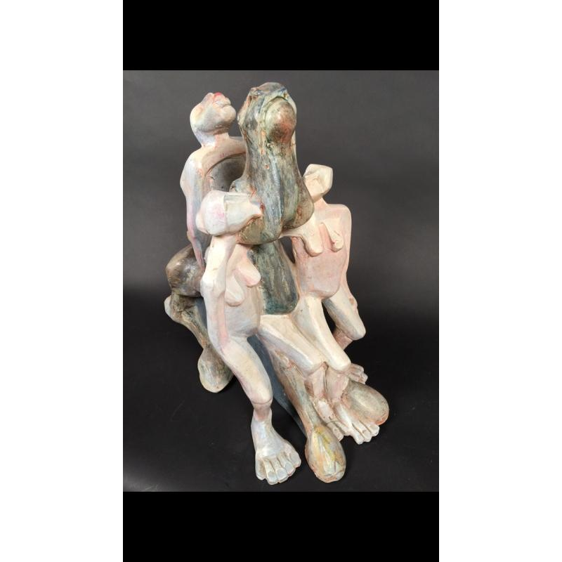 ANDRE WILKIN, Sculpture of a Figurative Expressionist Polyester HORSE 1980