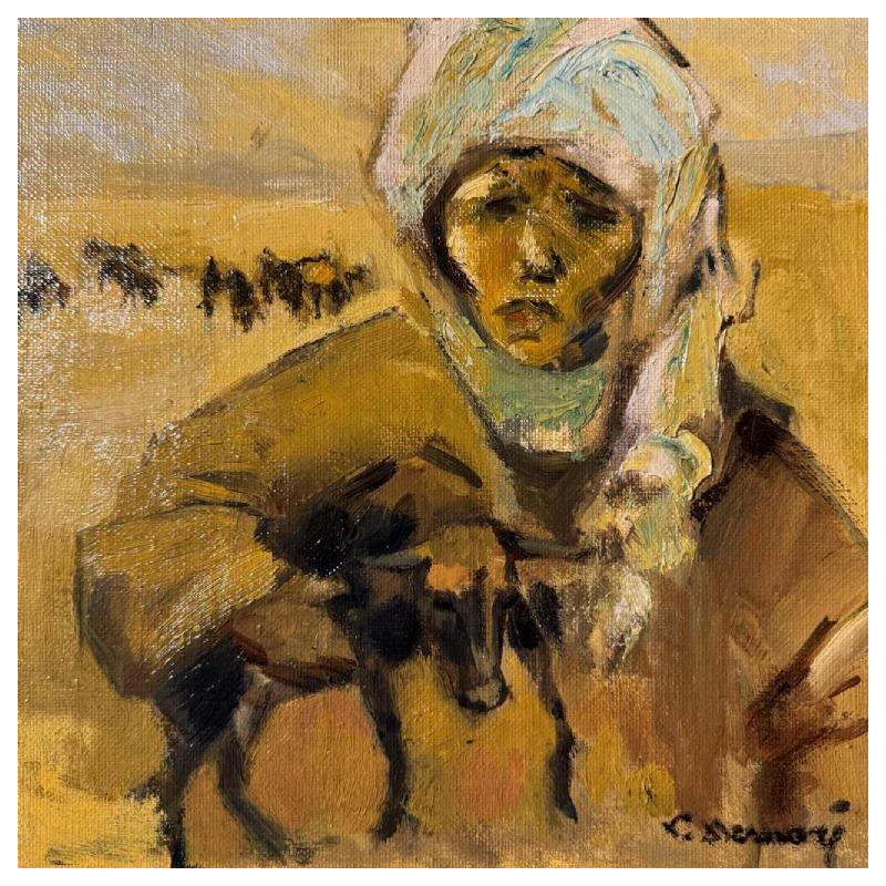 The young Bedouin and the signature lamb to be identified