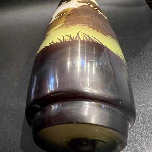 Émile GALLE, vase en verre multicouche à décor de « paysage vosgien», fin XIXème