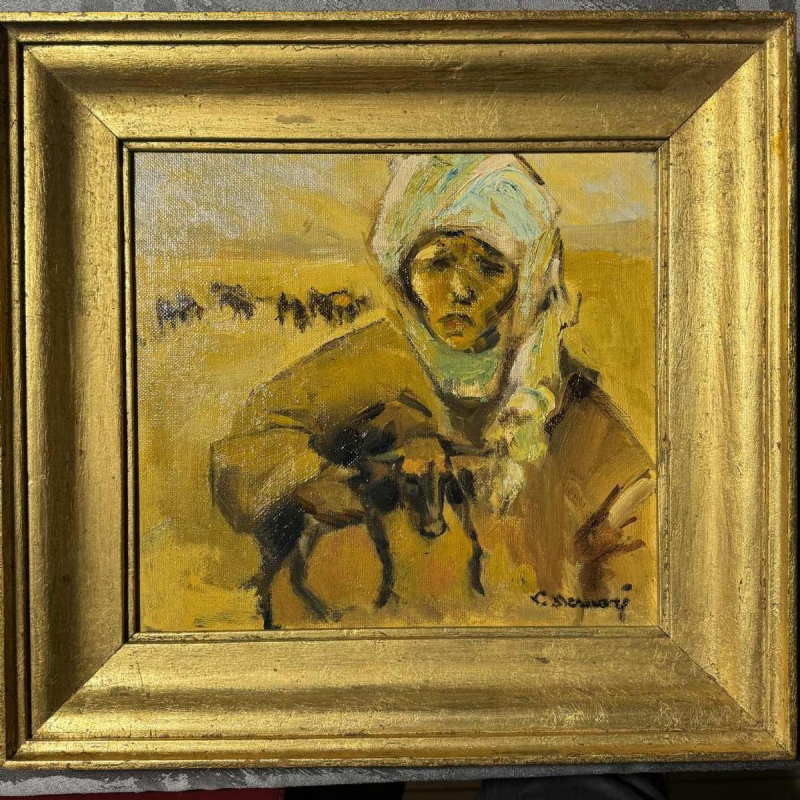 Le jeune bédouin et lagneau signature à identifier