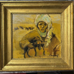 Le jeune bédouin et lagneau signature à identifier