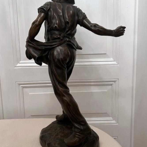 Henri-Désiré GAUQUIÉ « Le semeur » sculpture en bronze à patine brune, fin 19ème siècle