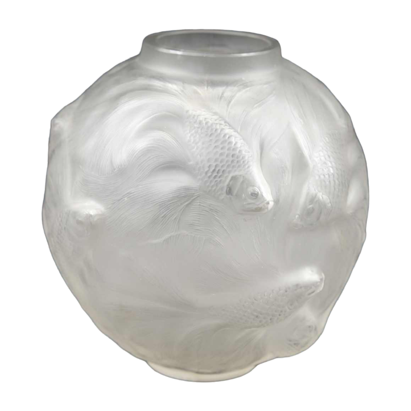 Vase « FORMOSE » (1924) en verre blanc opalescent de René Lalique (1860-1945)