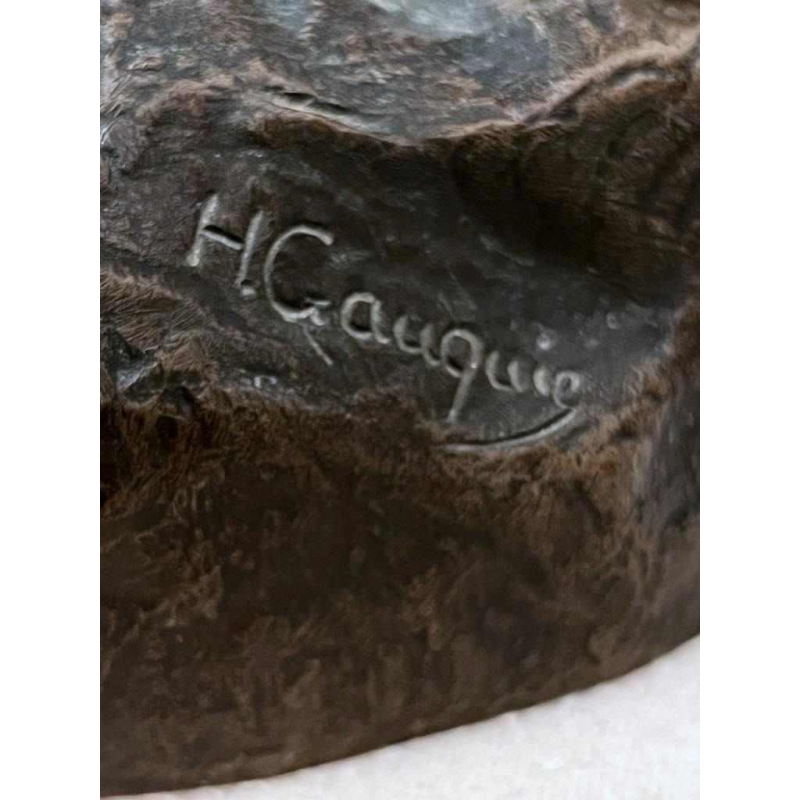 Henri-Désiré GAUQUIÉ « Le semeur » sculpture en bronze à patine brune, fin 19ème siècle