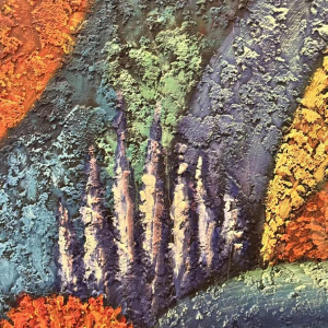 Olieverfschilderij op doek 'Kubistisch naakt', gesigneerd Lulu 2002