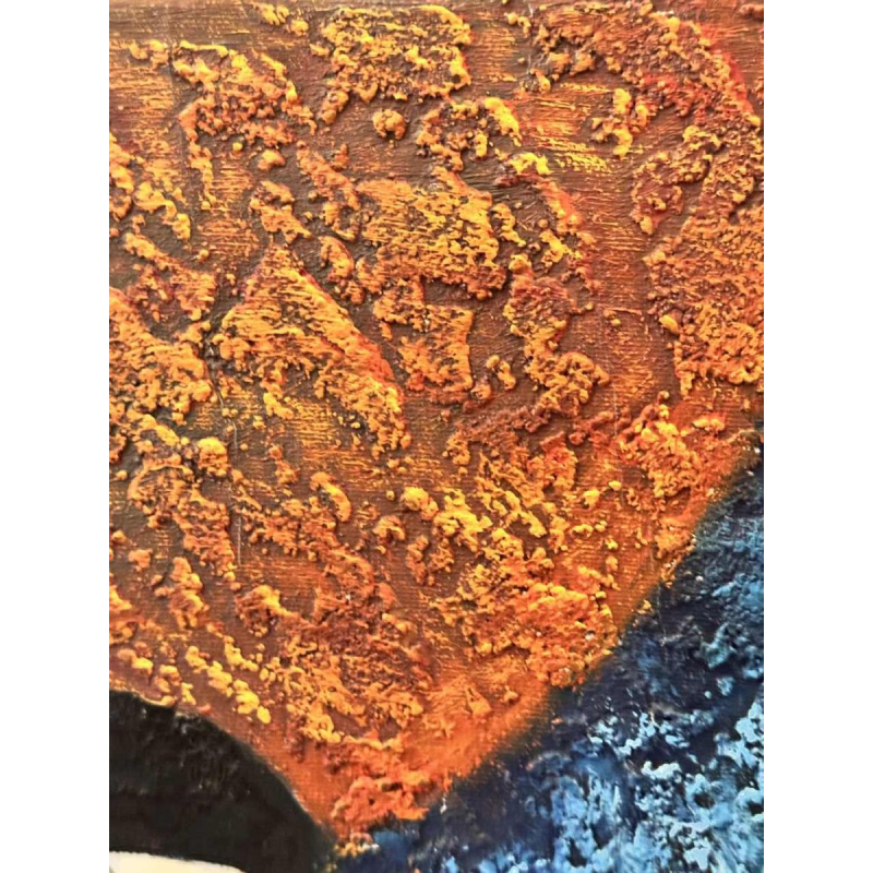 Peinture huile sur toile 'Nu cubiste', signée Lulu 2002