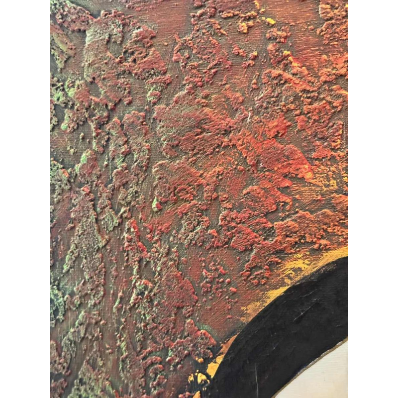 Peinture huile sur toile 'Nu cubiste', signée Lulu 2002