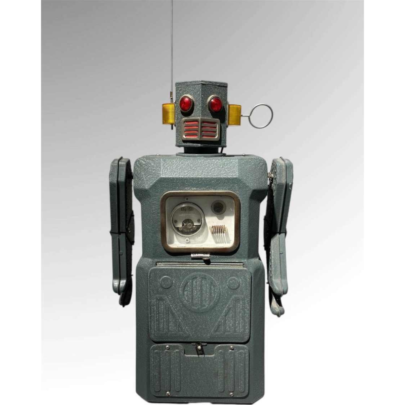 4 Masudaya robots van de "gang of five" Japan, ca 1950/60