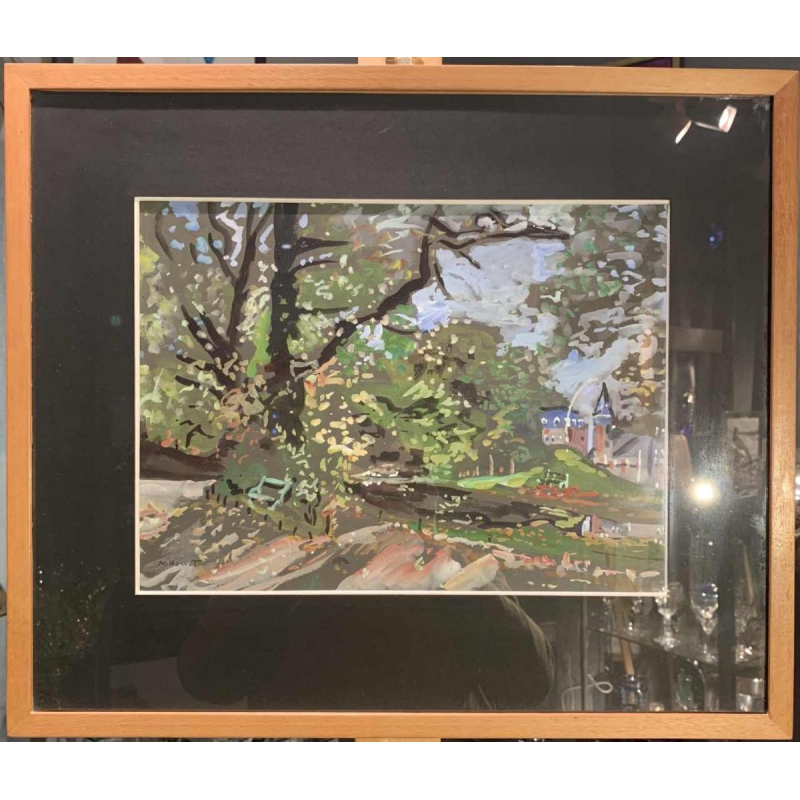 Gouache-aquarelle de Marie HOWET ( Libramont 1897-Rochehaut 1984)