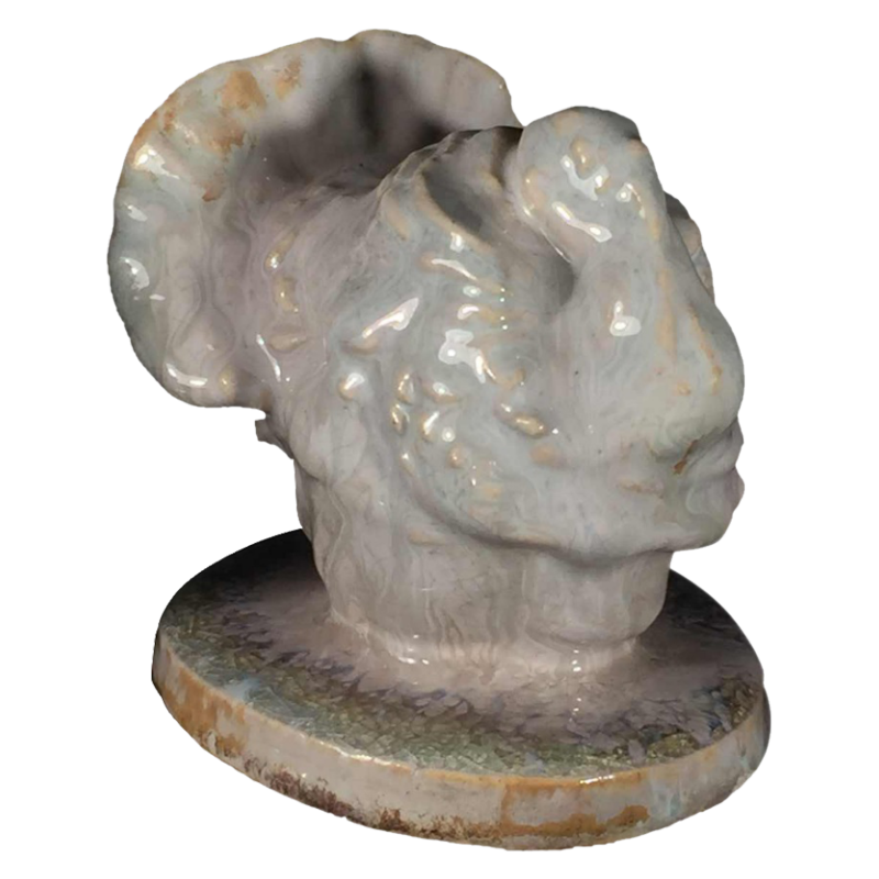 Domien Ingels voor CERAMAES, Keramisch dierenbeeld, Wit Turkije, circa 1930