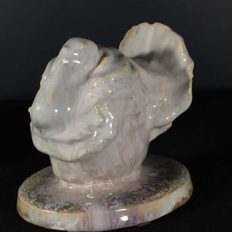 Domien Ingels for CERAMAES, Ceramic animal sculpture, White Turkey, circa 1930