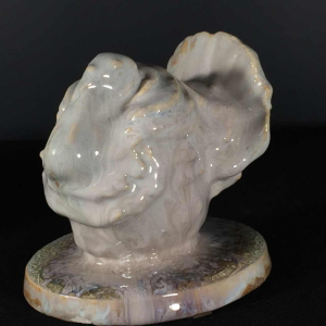 Domien Ingels pour CERAMAES, Sculpture animalière céramique, Dindon Blanc, 1930