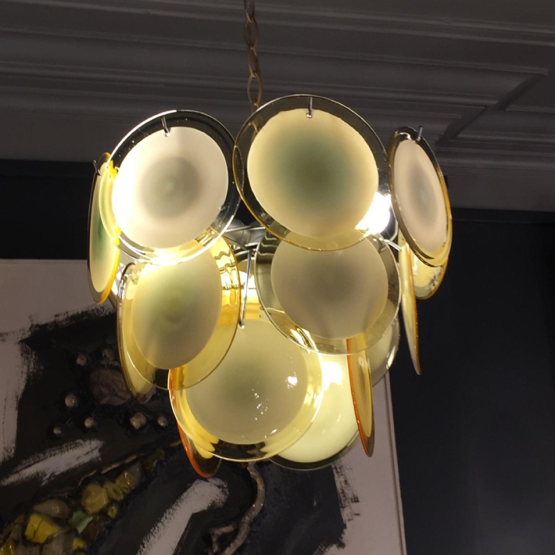 Gino Vistosi, blown glass chandelier, Murano, around 1960