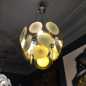 Gino Vistosi, blown glass chandelier, Murano, around 1960