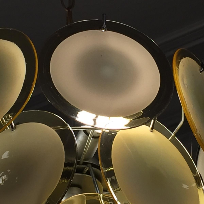 Gino Vistosi, blown glass chandelier, Murano, around 1960