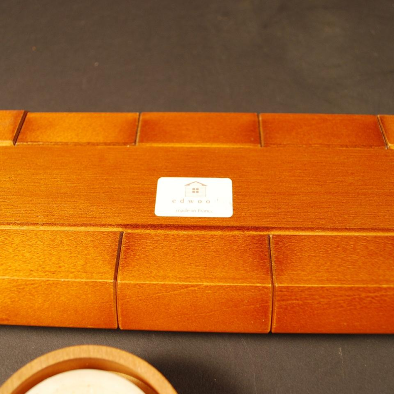 EDWOOD (Paris) - Nécessaire de Bureau en Teck - circa 1980