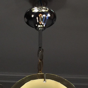 Gino Vistosi, lustre à plaques de verre soufflé, Murano, vers 1960