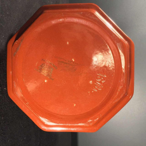 Faiencerie de SAINT GHISLAIN, vase pique-fleurs Art Déco en céramique, 1935