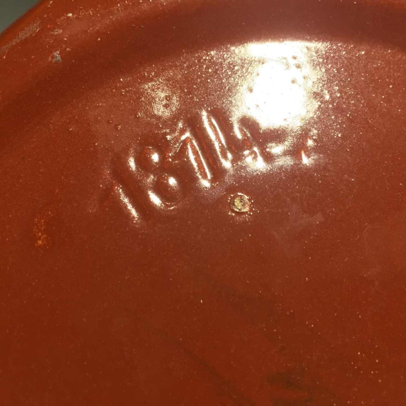 Faiencerie de SAINT GHISLAIN, vase pique-fleurs Art Déco en céramique, 1935