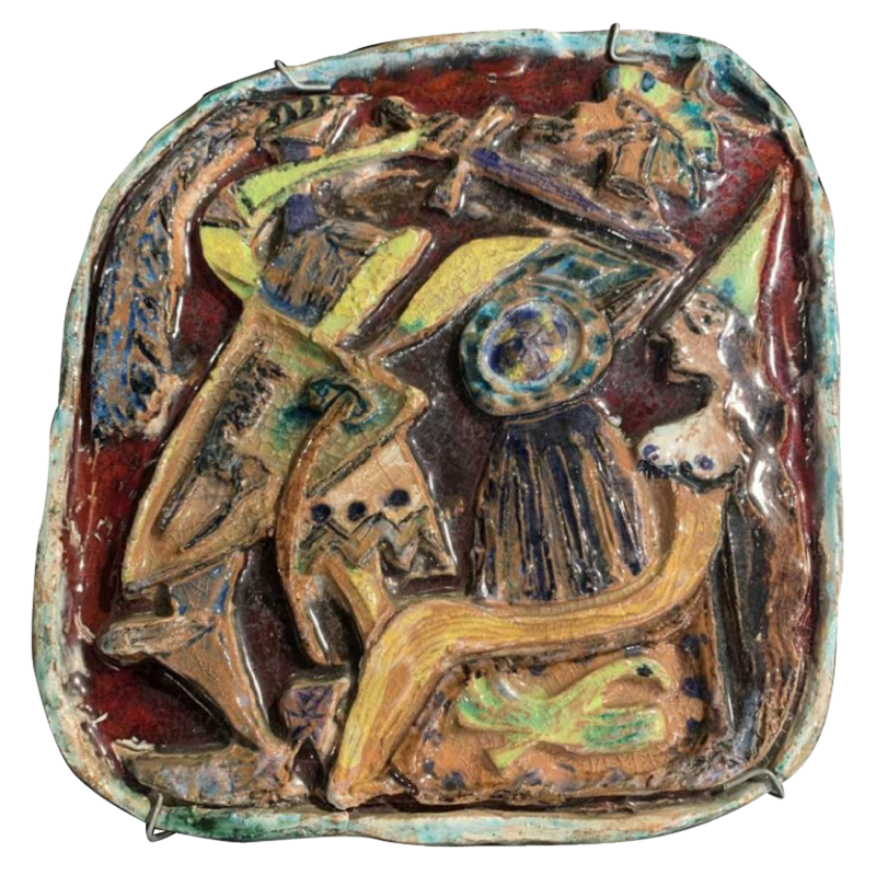 GIOVANNI DE SIMONE " Orlando Saladino " Céramique Sicilienne abstraite 1960s