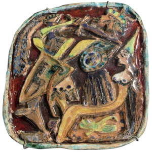 GIOVANNI DE SIMONE " Orlando il Saladino " Early Abstract Sicilian Pottery 1960s