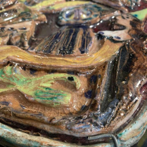 GIOVANNI DE SIMONE " Orlando il Saladino " Early Abstract Sicilian Pottery 1960s